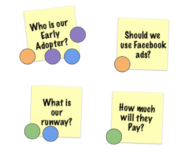 4 Goals written on sticky notes