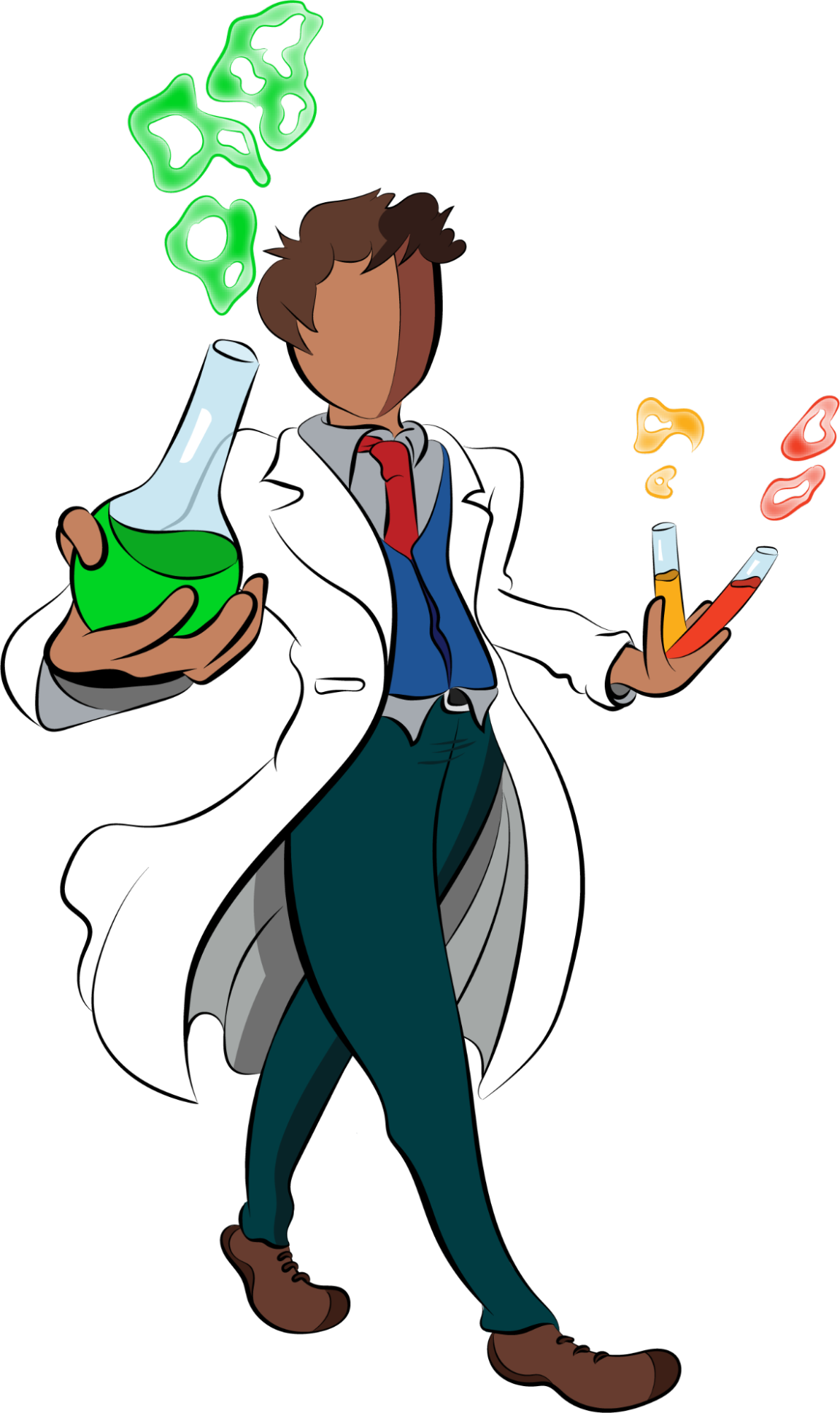 Hey look I'm a scientist and I'm carrying science things!