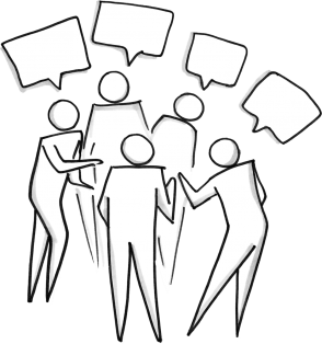 People in a Group Talking