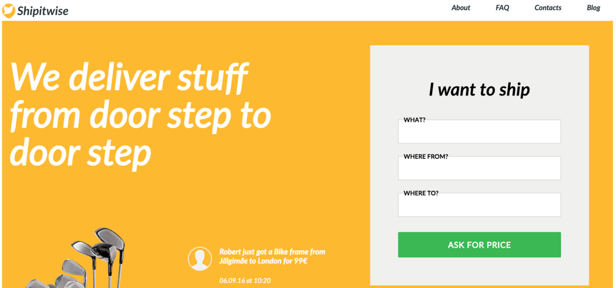 Shipitwise value proposition page