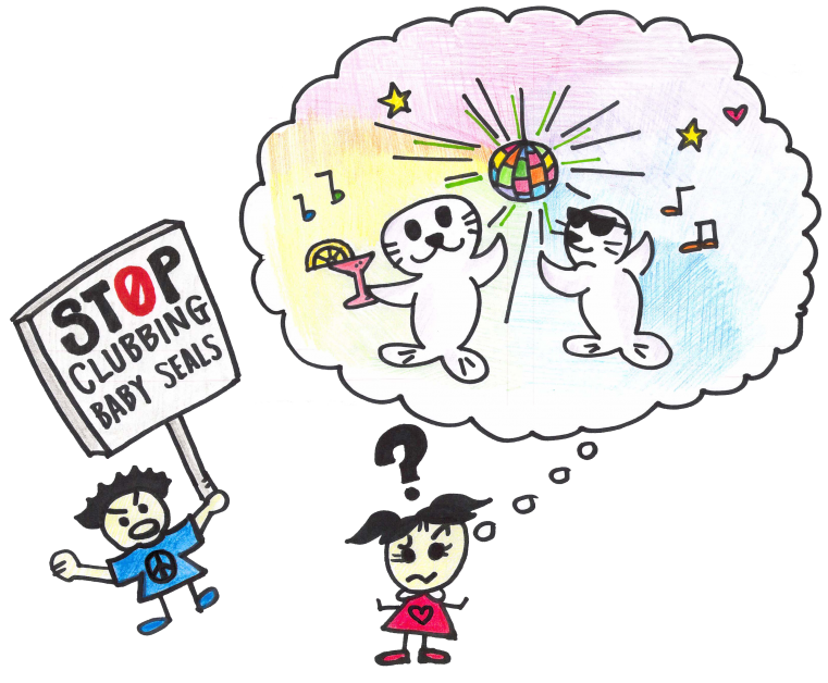 Comprehension test - stop clubbing baby seals, Landing Page Testing