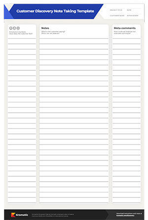 Customer Discovery Notetaking Template