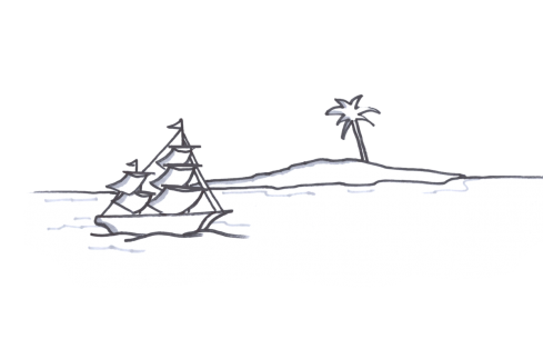 A ship sailing to the island of wasted time