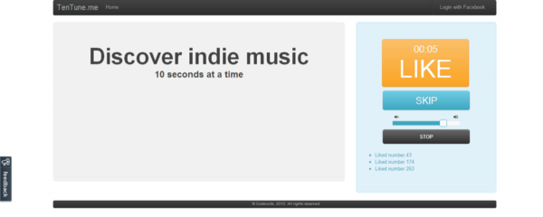 Website design with like button