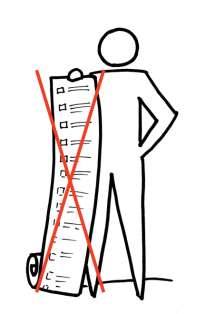 Customer Discovery Interviews, A person with a note-taking template to use to get a customer tell a story, but we should think it is as a guideline rather than a script