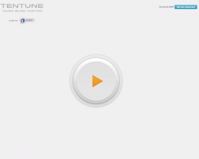 The initial front page of Tentune