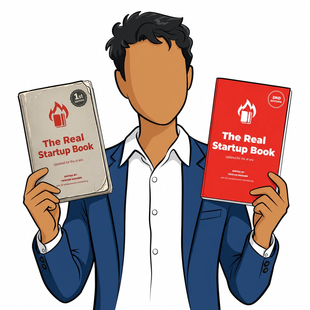 Comparing the worn first edition with the crisp new second edition of The Real Startup Book