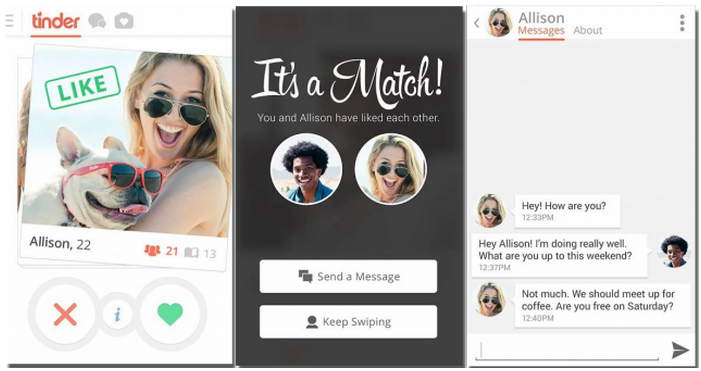 user experience - tinder - example